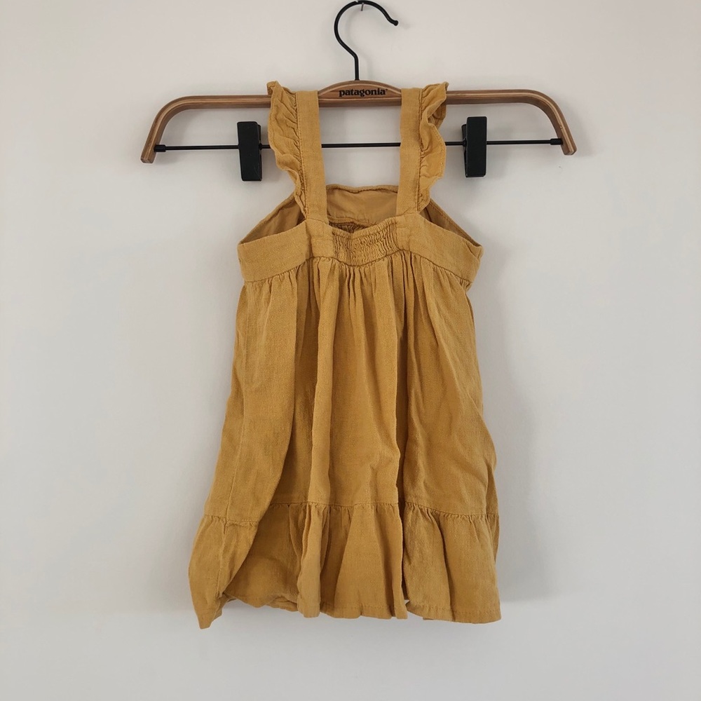 Zara Girl’s Dress Linen blend pinafore 12-18m - Picture 2 of 5